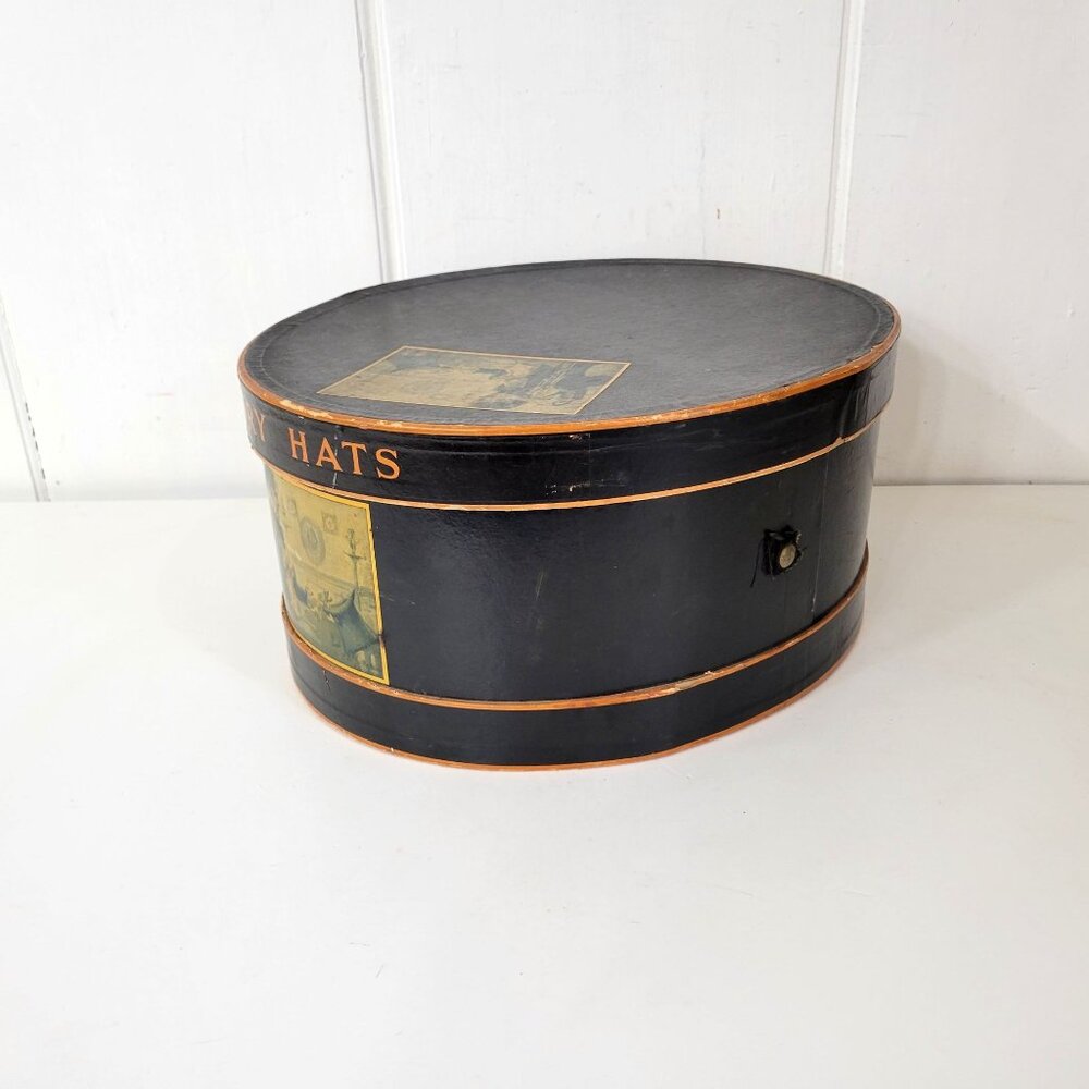 Vintage Paper Hat Box Mallory Hats - Picture 9 of 9